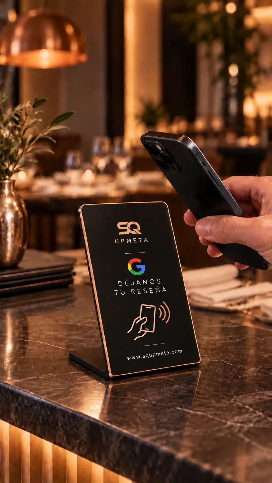 Placa NFC para reseñas de Google